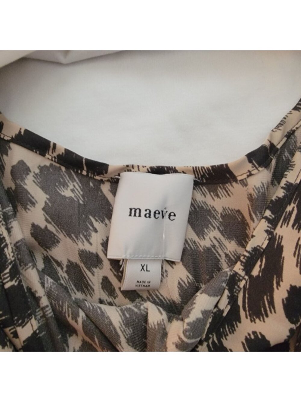 NEW Anthropologie Maeve Oversized Twofer Graphic T Shirt Dress Womens XL Leopard - Picture 4 of 7